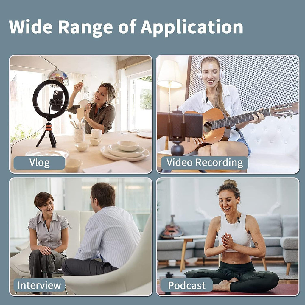K9 Dual Wireless Lavalier Microphone | Plug & Play USB Type-C | Mic with Auto Sync & Noise Reduction
